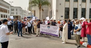 دكاترة قطاع العدل وزملائهم حاملي الشهادات العُلْيَا يخرجون عن صمتهم وينددون أمام مقر وزارة العدل والحريات
