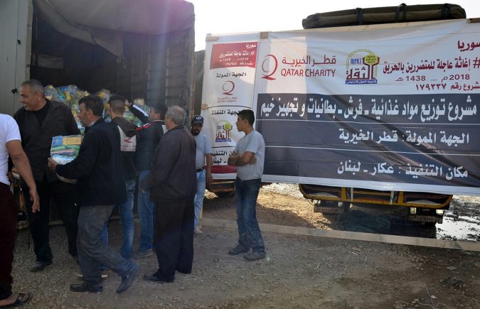 حملة “حق الشام” في بعدها الإنساني التضامني تؤكد أن قطر الخيرية  أفضل مؤسسة خيرية عربية