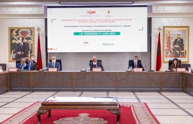 Le CRI Fès-Meknès et Glovo Maroc scellent un partenariat en faveur des commerçants, des traiteurs et des artisans et coopératives artisanales de la Région
