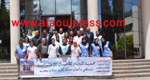 تقريب الخدمات الصحية لفائدة موظفي وأعوان عمالة إقليم مولاي يعقوب : شعار قافلتهم الطبية المتعددة الإختصاصات